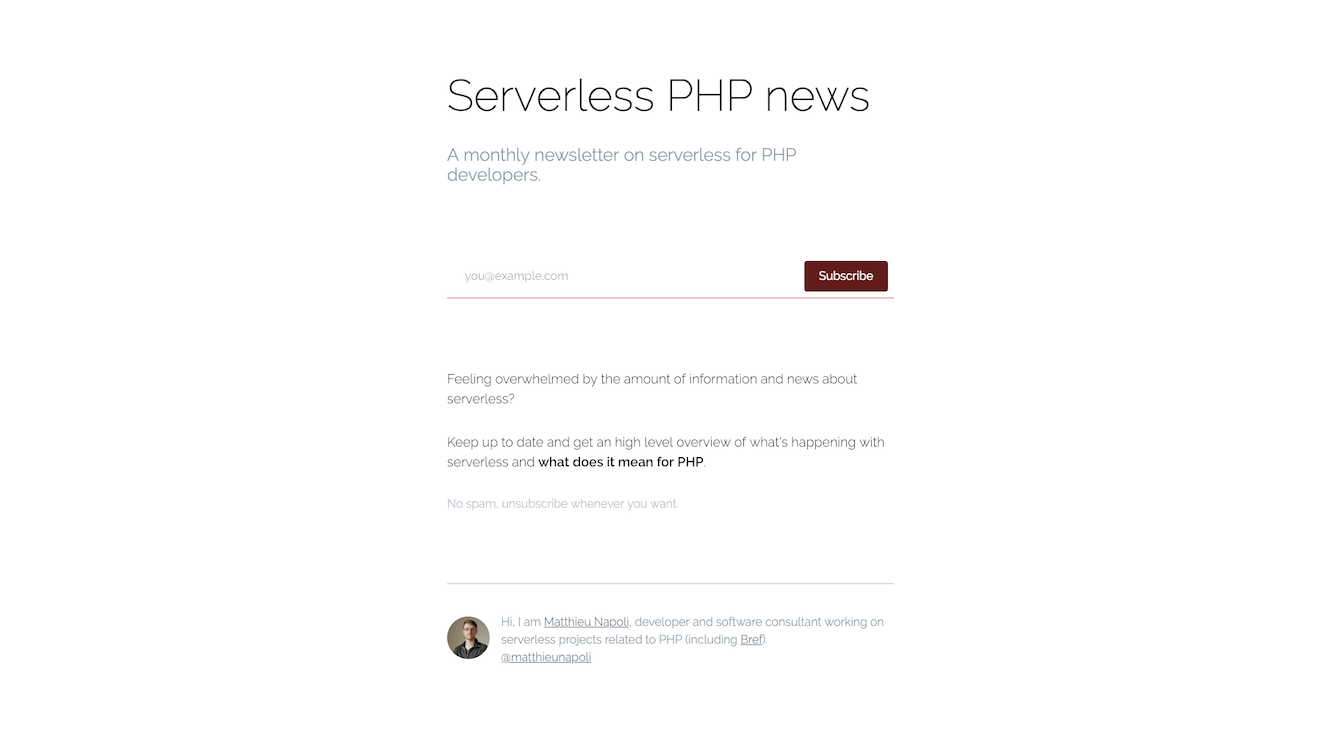 Serverless PHP news
