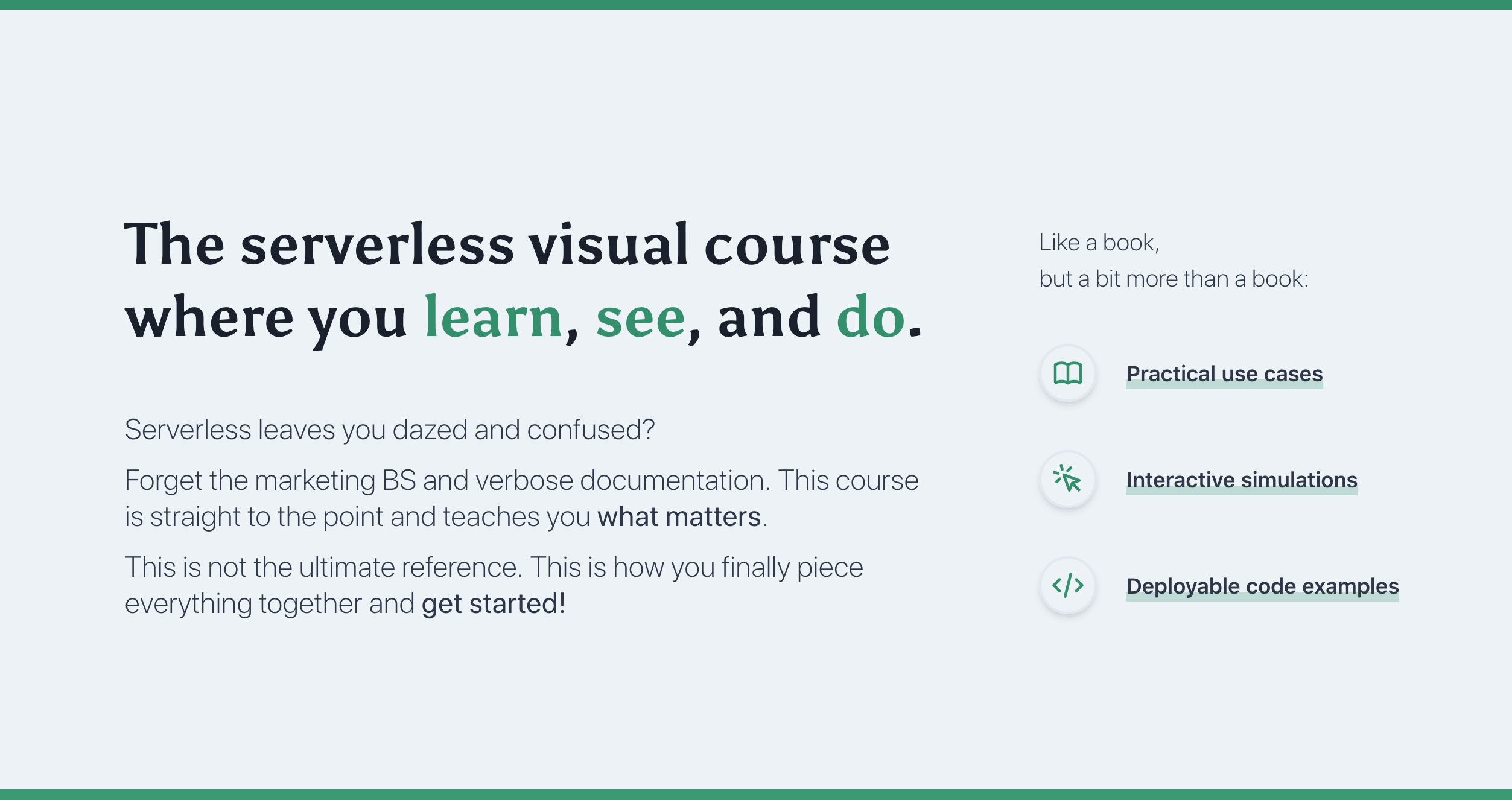 Serverless visual course
